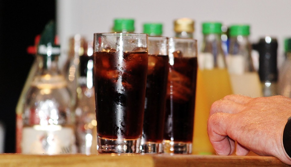 Glasses Bar Counter Bottles Serving Alcohol